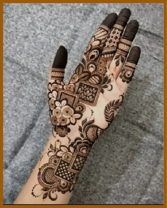 Royal Front Hand Mehndi Design With Elite Geometrical Detailing